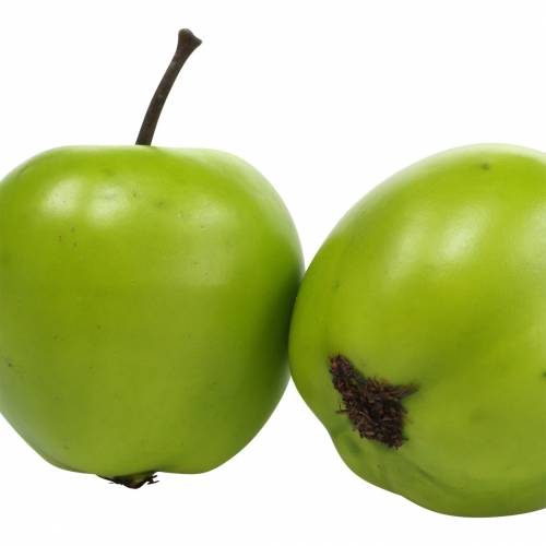 Pappbox 12x Deko Äpfel in grün künstlich !!! 5,5cm mit Holzstäbe in 
