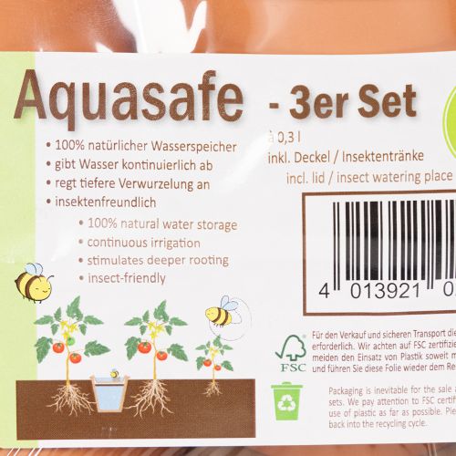 Aquasafe Wasserspeicher mit Insektentränke für Garten Balkon Terrasse 12cm 3St | Floristik24.de
