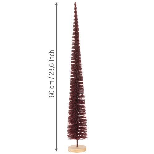 Deko Tannenbaum schlank Baumfigur auf Holzsockel 60cm | Floristik24.de