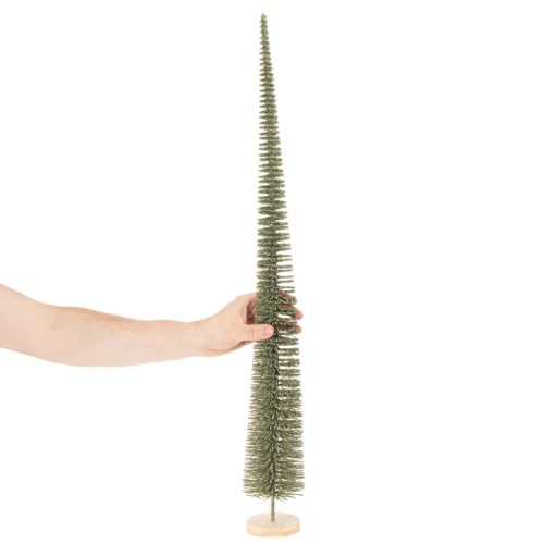 Deko Tannenbaum künstlich mit Holzsockel für Weihnachtsdeko 80cm | Floristik24.de