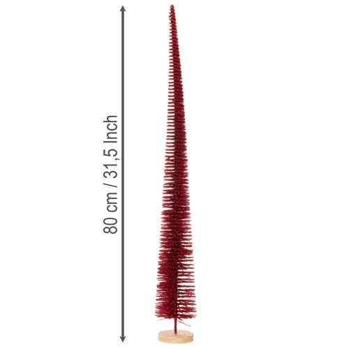 Deko Tannenbaum modern schlank auf Holzfuß 80cm | Floristik24.de