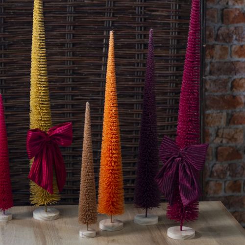 Deko Tannenbaum modern schlank auf Holzfuß 80cm | Floristik24.de