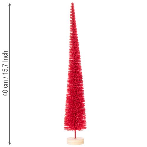 Deko Tannenbaum schmal Künstlicher Weihnachtsbaum auf Holzsockel 40cm 3St | Floristik24.de