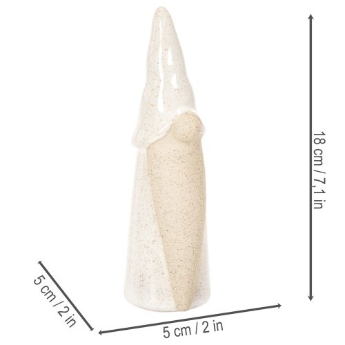 Dekofigur Wichtel Keramik hell skandinavisch 18cm 3St | Floristik24.de