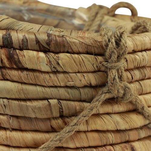 Floristik24 Korb zum Hängen Wasserhyazinthe Natur 25/31cm 2er-Set