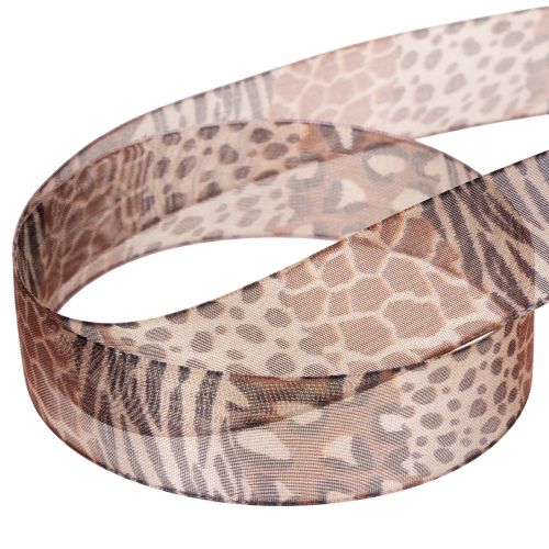 Dekoband Animal Print Leopardenmuster Geschenkband 25mm 20m | Floristik24.de