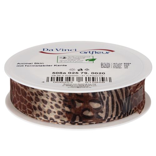 Dekoband Animal Print Leopardenmuster Geschenkband 25mm 20m | Floristik24.de