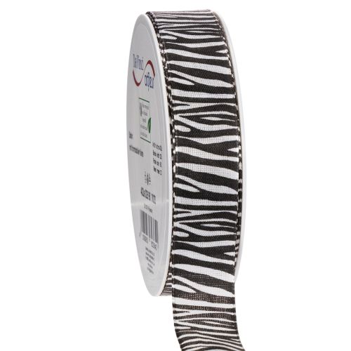 Geschenkband mit Zebramuster Print Geschenkband 25mm 20m