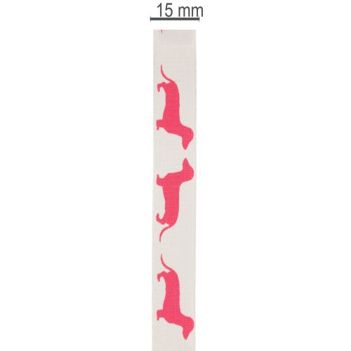 Dekoband Dackel Motiv Geschenkband 15mm 18m | Floristik24.de