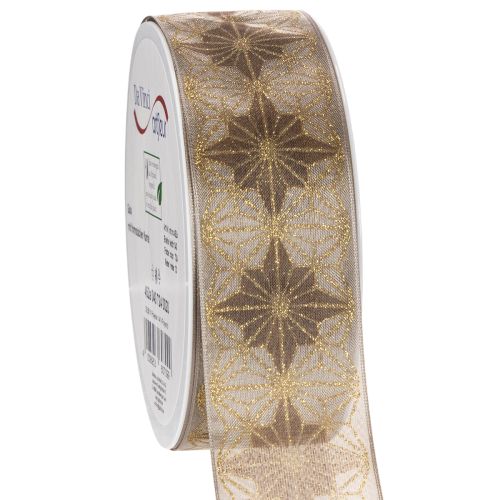 Dekoband mit Sternen Geschenkband mit formstabiler Kante 40mm 20m