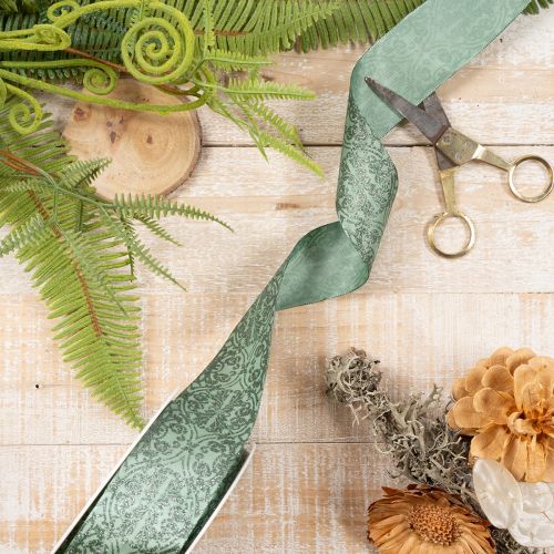 Geschenkband mit klassischem Muster für Schleifen und Deko 40mm 15m | Floristik24.de