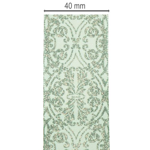 Geschenkband mit klassischem Muster für Schleifen und Deko 40mm 15m | Floristik24.de