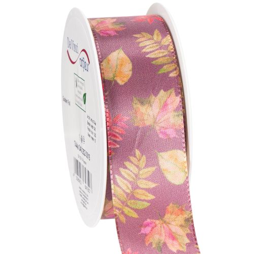 Dekoband mit Herbstlaub Motiv 40mm 15m
