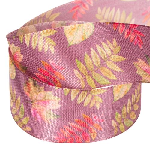 Dekoband mit Herbstlaub Motiv 40mm 15m | Floristik24.de