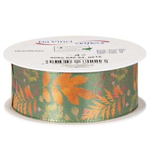 Dekoband mit Blatt Motiv Herbstdeko 40mm 15m | Floristik24.de