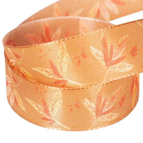 Geschenkband Herbst mit Blättern für kreative Verpackungen 25mm 18m | Floristik24.de