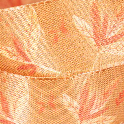 Geschenkband Herbst mit Blättern für kreative Verpackungen 25mm 18m | Floristik24.de