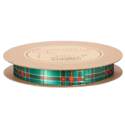 Geschenkband kariert für Weihnachtsgeschenke 15mm 20m | Floristik24.de