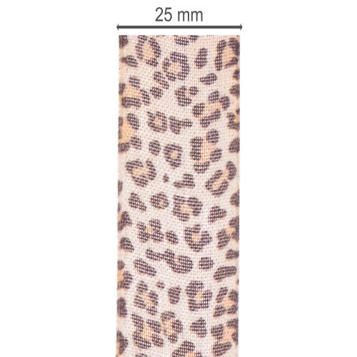 Geschenkband mit Animal Print Leopard 25mm 18m | Floristik24.de