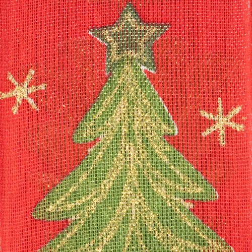 Geschenkband Tannenbaum mit Sternen 40mm 15m | Floristik24.de