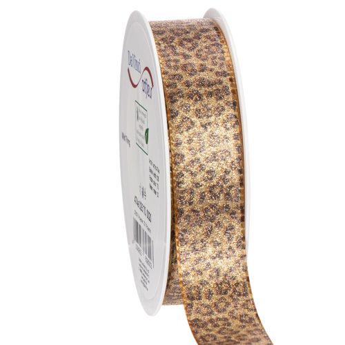 Geschenkband Leopard für kreative Dekoration und Floristik 25mm 20m