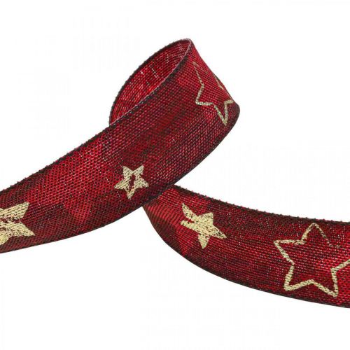 Artikel Dekoband Weihnachten Schleifenband Sterne Rot Golden L15m
