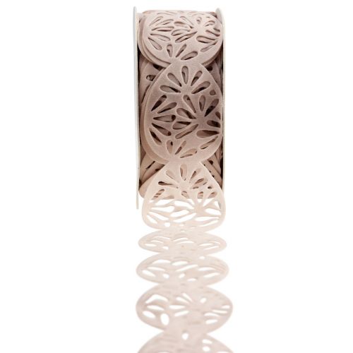 Floristik24 Samtband Ostereier Dekoband Ostern Creme 40mm 5m