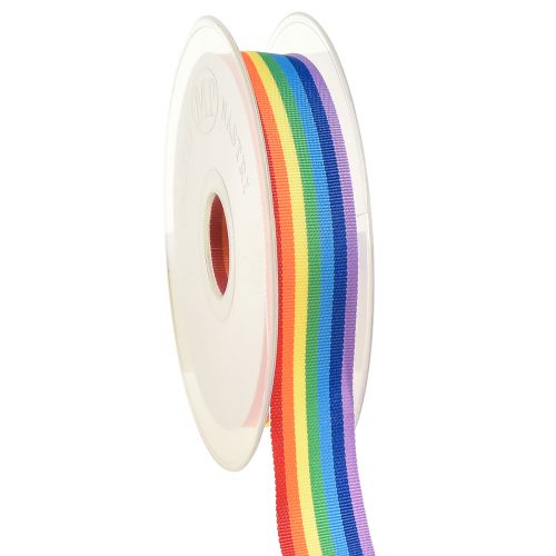 Artikel Dekoband Geschenkband Regenbogen Mehrfarbig 25mm 20m