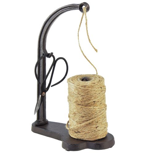 Floristik24 Abroller Garnhalter Gusseisen Schere Jute Rolle H25cm