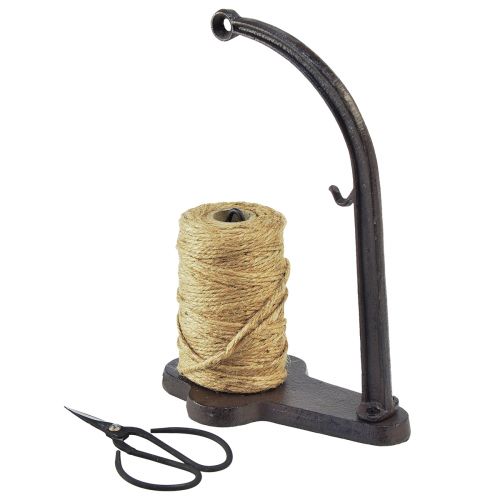 Floristik24 Abroller Garnhalter Gusseisen Schere Jute Rolle H25cm