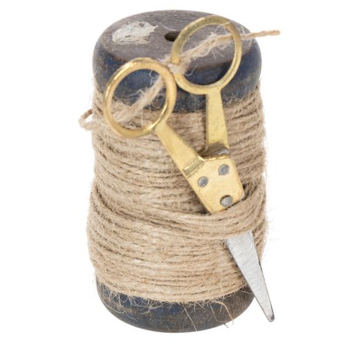 Bandspule Juteband mit Schere Ø5cm H8cm 2St kaufen | Floristik24.de