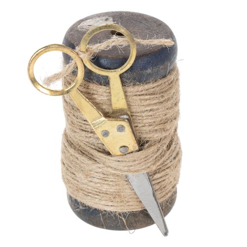 Bandspule Juteband mit Schere Ø5cm H8cm 2St | Floristik24.de