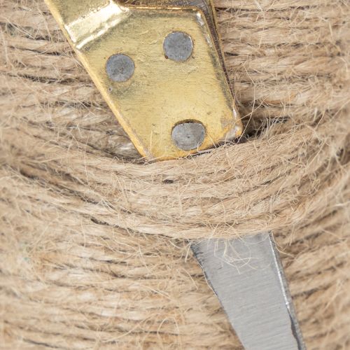Bandspule Juteband mit Schere Ø5cm H8cm 2St | Floristik24.de