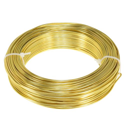 Artikel Basteldraht Gold Ø2mm 60m Aluminiumdraht für Deko, Schmuck, Floristik, Kreativprojekte