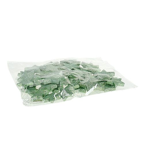 Floristik24 Bastelsterne Mintgrün 4-5cm 40St