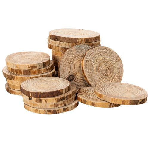 Holzscheiben natur rund Dekoration und Basteln 6cm 300g | Floristik24.de