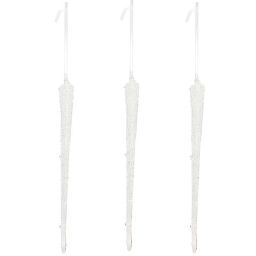 Artikel Baumschmuck Eiszapfen Glas Deko zum Hängen 19cm 3 St