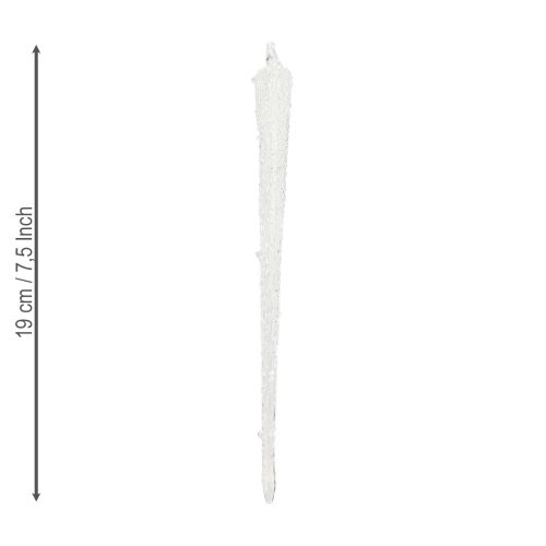 Artikel Baumschmuck Eiszapfen Glas Deko zum Hängen 19cm 3 St