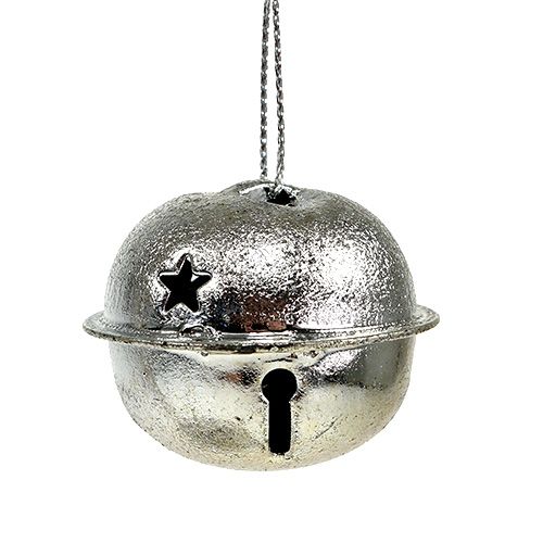 Floristik24 Christbaumschmuck Metallglocke 4cm Silber 12St