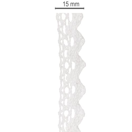 Dekoband Spitze Feines Zierband aus Baumwolle für Handarbeiten 15mm 10m | Floristik24.de