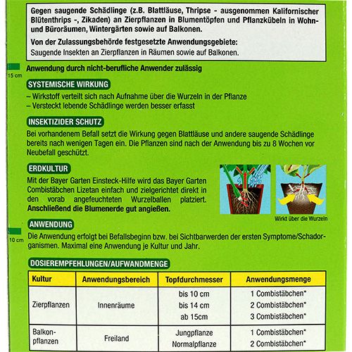 Floristik24 Bayer Combistäbchen Lizetan ® 100 x 2 g