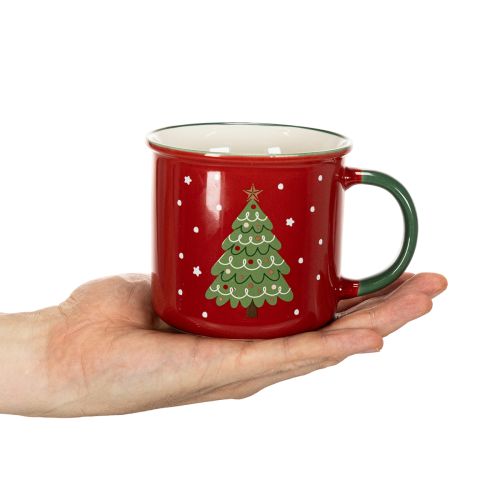 Weihnachtstasse mit Tannenbaum Motiv 9cm | Floristik24.de
