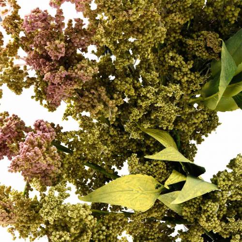 Floristik24 Heidekranz künstlich Grün, Rosa Ø72cm