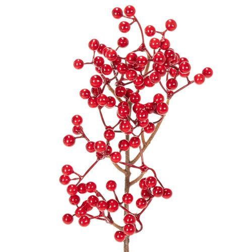 Künstlicher Ilexzweig mit roten Beeren dekorativer Zweig für Vasen 47cm 3St | Floristik24.de