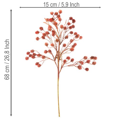 Künstlicher Beerenzweig Naturgetreue Herbstdeko 68cm | Floristik24.de