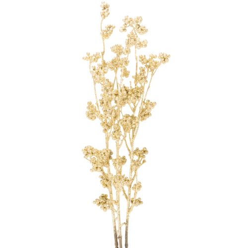 Beerenzweig Deko Zweig künstlich Gold 70cm 3St kaufen | Floristik24.de
