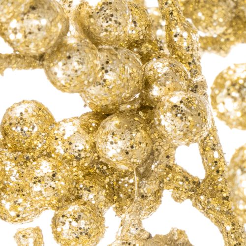 Beerenzweig Deko Zweig künstlich Gold 70cm 3St | Floristik24.de