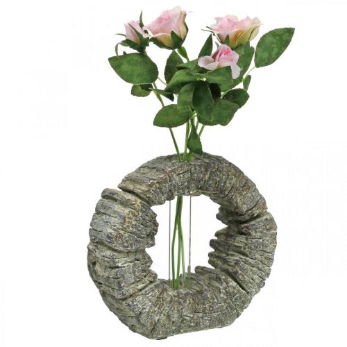 Floristik24 Betonvase mit Reagenzglas Ring Ø16cm