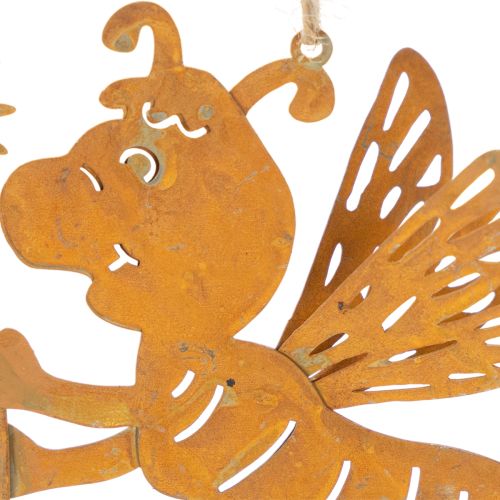 Biene zum Aufhängen Rost Deko Metall Sommerdeko 12cm 6St | Floristik24.de