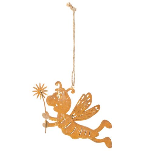 Biene zum Aufhängen Rost Deko Metall Sommerdeko 12cm 6St | Floristik24.de